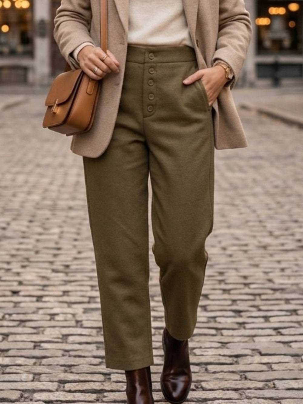 Oak + Fort Button-Front Trousers - #279